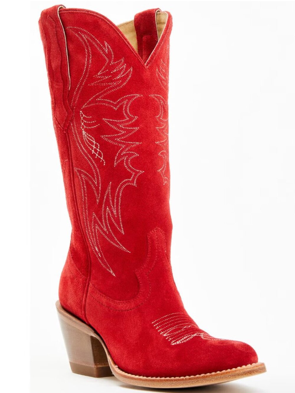 Idyllwind Charmed Life Cherry Red Suede Western Heeled Cowboy Boots Size 7.5